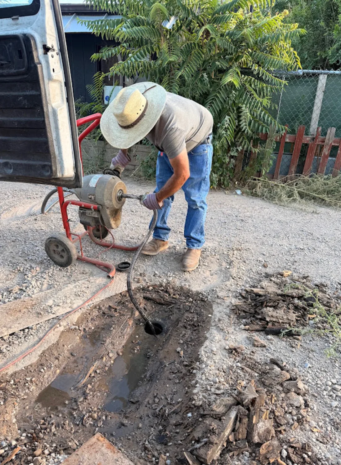 Completed Drain Cleaning Project Completed drain cleaning project in a residential yard